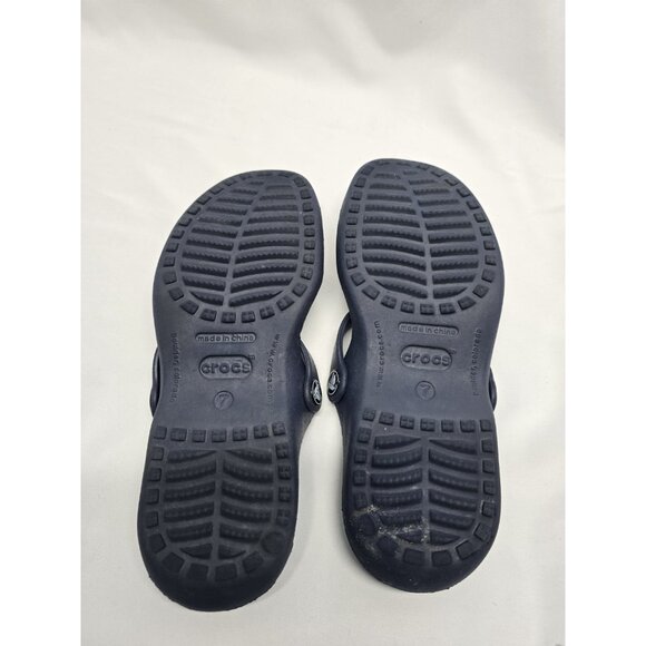 Crocs Cleo Strappy Sandals Women's Size 7 Turquoise/Navy Blue Dual Strap - Picture 10 of 14